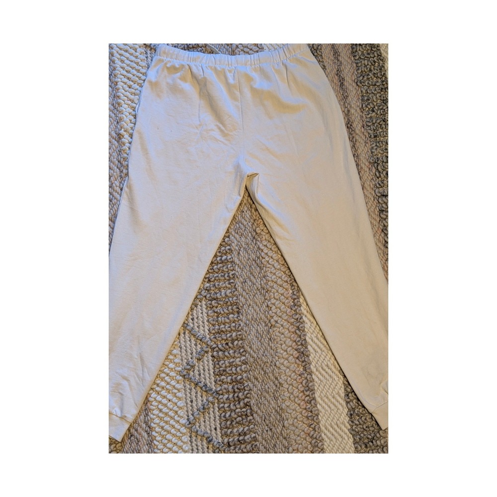 Keith Haring Graphic Joggers Cream Fleece Sweatpants Womens M retro streetwear - Picture 4 of 8